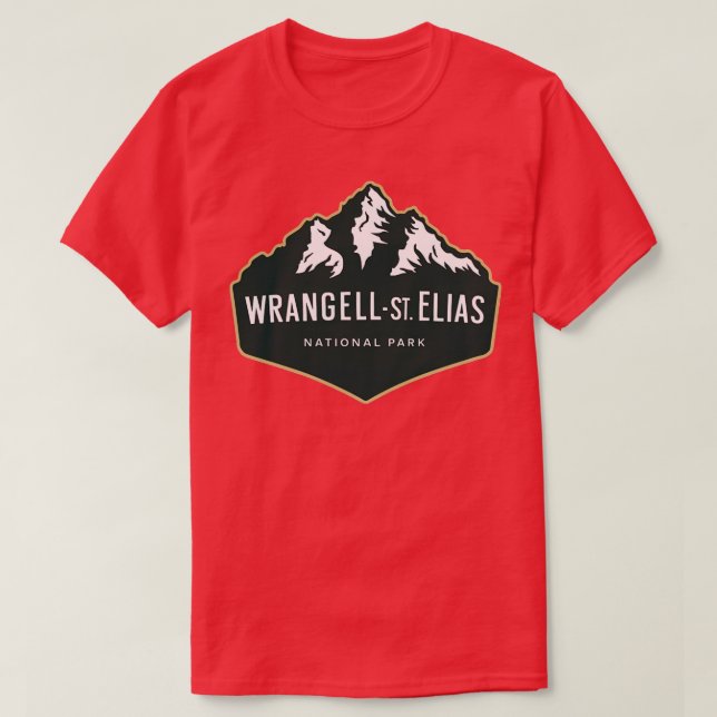 WrangellSt Elias nationalpark Badge TShirt T Shirt (Design framsida)