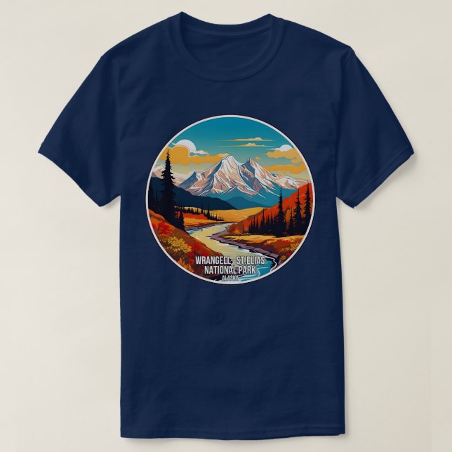 WrangellStElias nationalpark Alaska TShirt T Shirt (Design framsida)