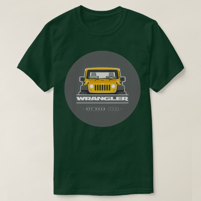 Wrangler gult badge t shirt (Design framsida)