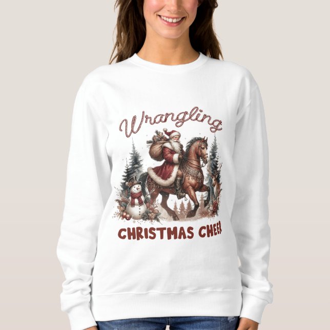 Wrangling jul Cheer Sweatshirt T Shirt (Framsida)