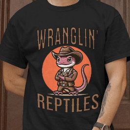 Wranglin'Reptiles Lizard Cowboy T Shirt