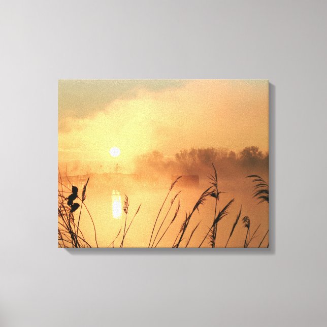 Wrap av Misty Sunrise Canvas (Framsida)