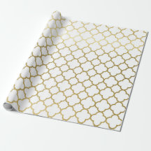 Wrap elegant Guld Hexagon Abstrakt Mönster Bröllop