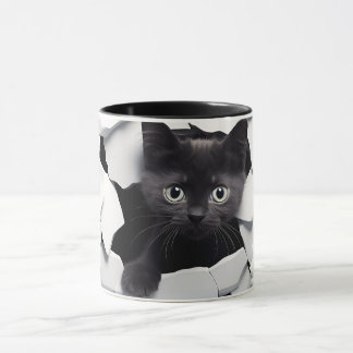 Wrap för 3D Black Cat Sublication Mugg