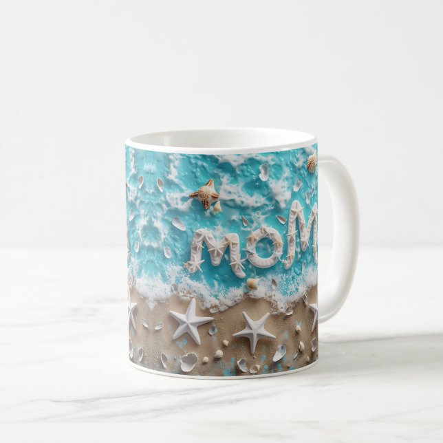 Wrap för 3D Ocean Whisper Mamma Kaffemugg (Framsida höger)