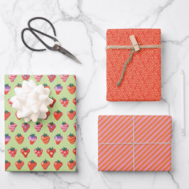 Wrap från Kiwi Illustrated Strawberry Gift
