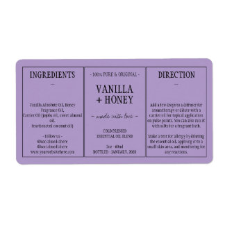 Wrap från Lilac Essential Oil Cosmetic Flaska runt Fraktsedel