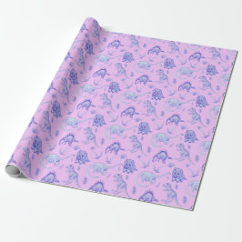 Wrap från Lilac och Lila Dinosaur Gift Presentpapper