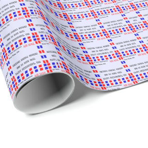Wrap i återvunnet postal Worker Gift Presentpapper