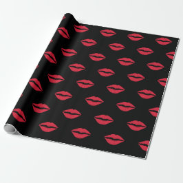 Wrap på Lipstick Läppar Gift Presentpapper
