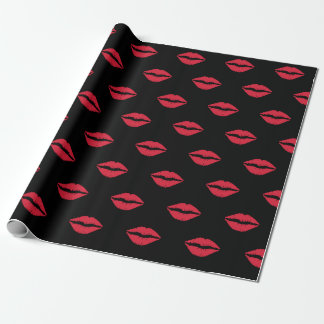Wrap på Lipstick Läppar Gift Presentpapper