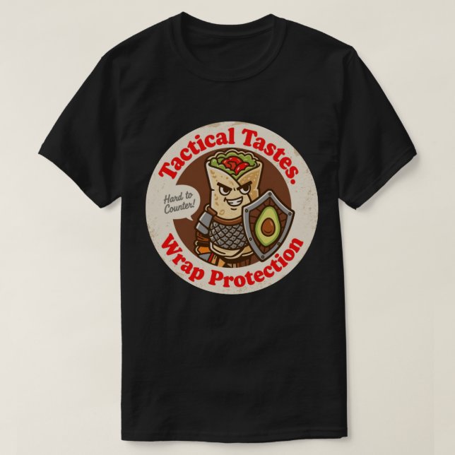 Wrap Protection Rolig Combat Burrito T Shirt (Design framsida)