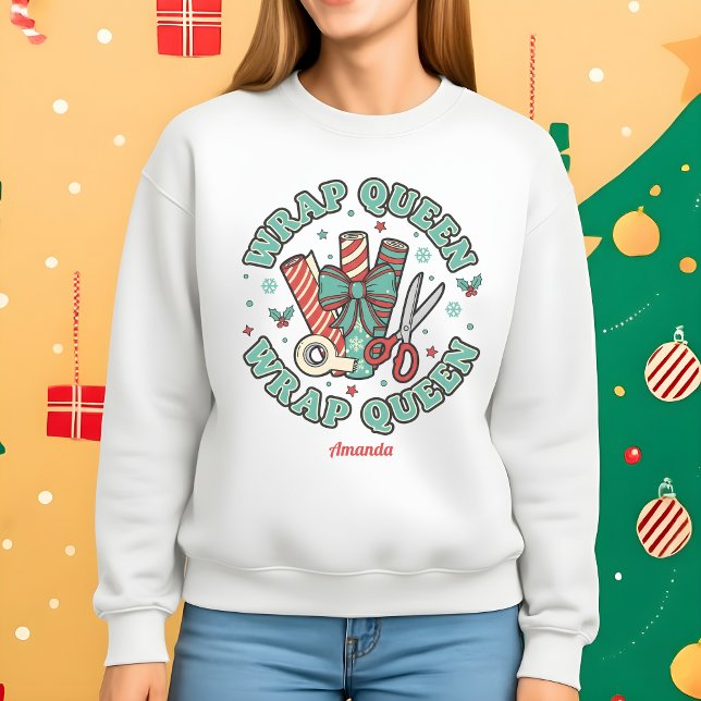Wrap Queen Funny Christmas Sweatshirt T Shirt (Skapare uppladdad)