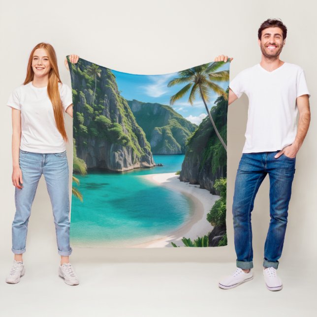 "Wrap You in Paradise: the Tropical Cove Fleecefilt (På plats)