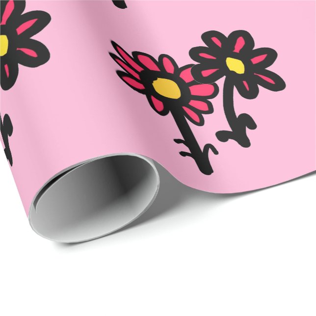 Wraping Paper Flowers Presentpapper (Rullad Hörn)