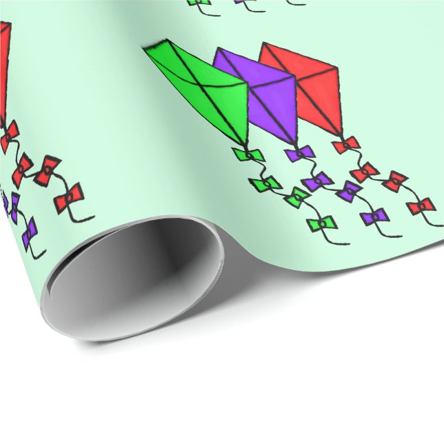 Wraping Paper Kites Presentpapper (Rullad Hörn)