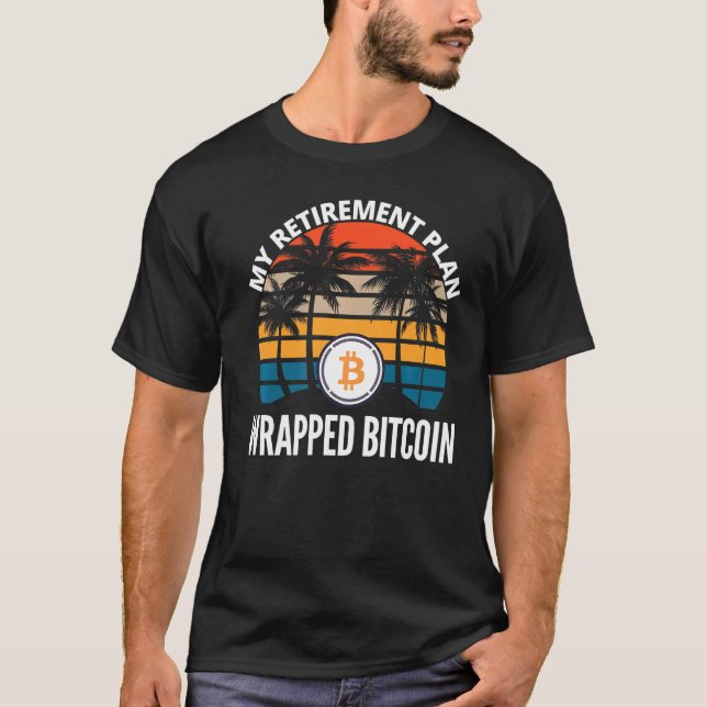 Wrapped Bitcoin är mitt kryptoblock i Pension T Shirt (Framsida)