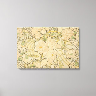 Wrapped Canvas Alphonse Mucha Peonies Peony Ro