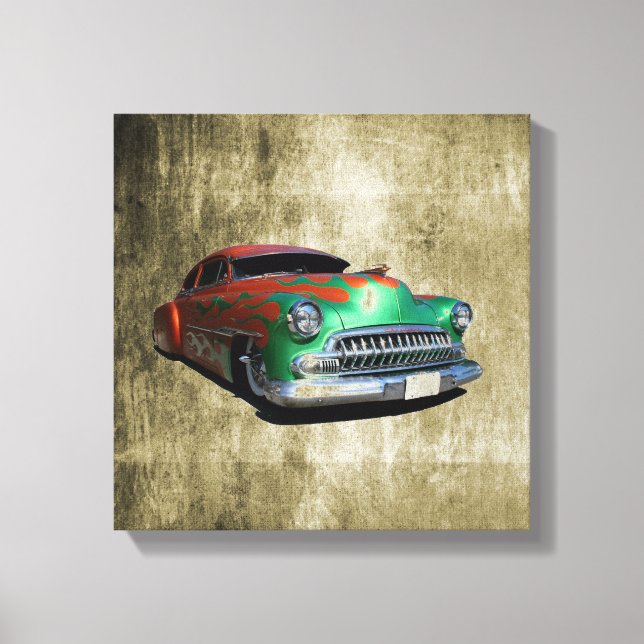 Wrapped Canvas med gammal bil (Framsida)