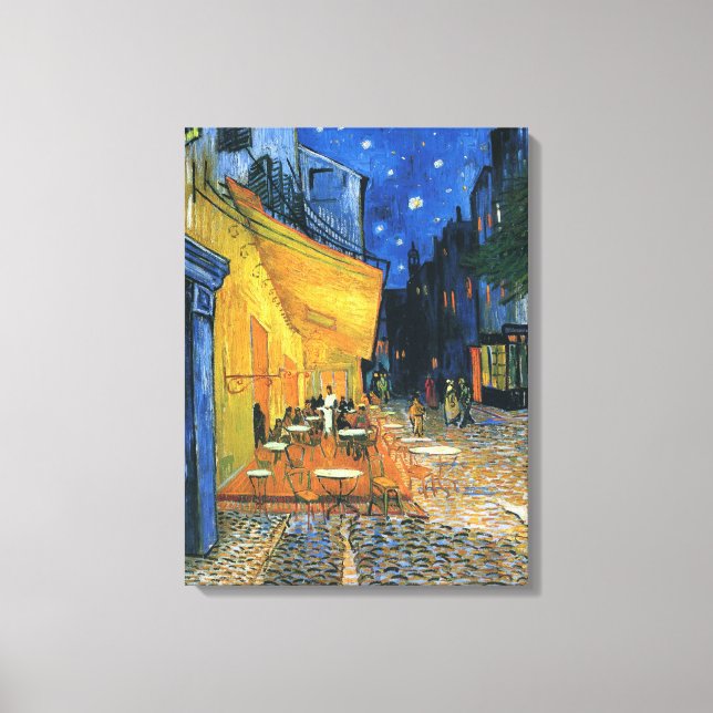 Wrapped Canvas Print - "Cafe Terrace at Night" (Framsida)