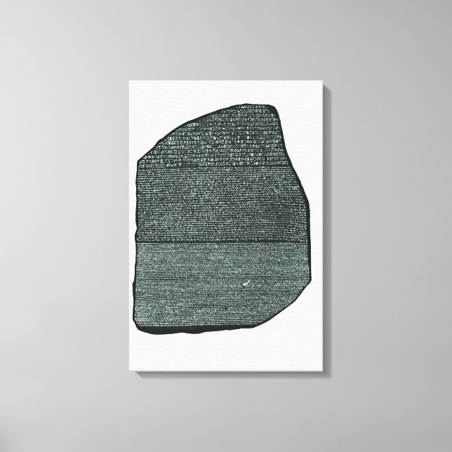 Wrapped Canvas Rosetta Stone Egyptian hieroglyphs (Framsida)