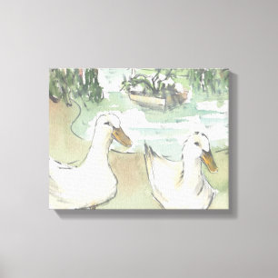 Wrapped Canvas ’Watercolor Sketch/Ankor Paris’