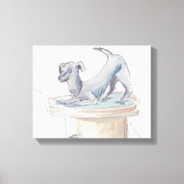 Wrapped Canvas ’Watercolor Sketch/Hund London’