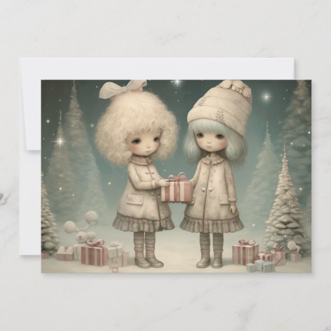 Wrapped in Warmth and Kärlek: A God jul Wish Julkort (Framsida)