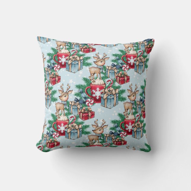 Wrapped Presenter vinterjultema Hjort Kudde (Framsida)