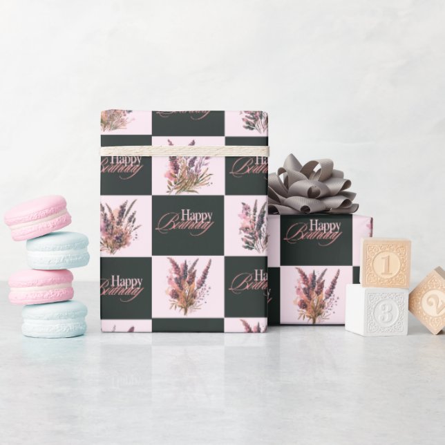 Wrapper för Lavender Design Gift Presentpapper (Baby Shower)