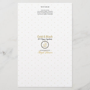 Wrapper för soap-förpackningar för guld och svart 