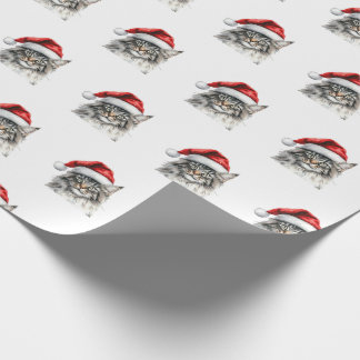 Wrapping  - Festive Maine Coon vid jul Presentpapper