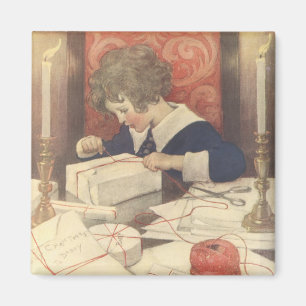 Wrapping Julklapp, Jessie Willcox Smith Magnet