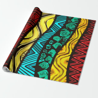 wrapping paper - african print presentpapper