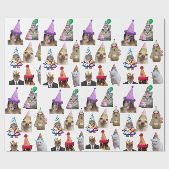 Wrapping paper birthday party  presentpapper (Platt)