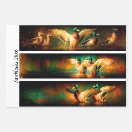 Wrapping Paper Decoupage  Mallard Fishing Hunting 