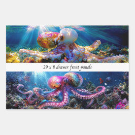 Wrapping Paper Decoupage Sea World Octopus Drawers