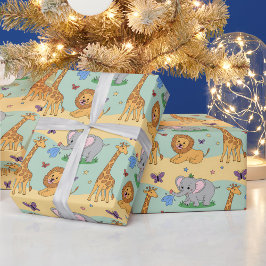 Wrapping paper featuring a playful pattern presentpapper