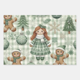 Wrapping Paper Flat Sheet Set of 3