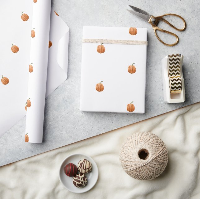 Wrapping Paper - Halloween Pumpkin Pattern Presentpapper (Hantverk)