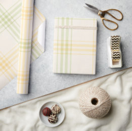Wrapping Paper | Lemon Plaid Luxe Gift Wrap Presentpapper