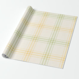 Wrapping Paper | Lemon Plaid Luxe Gift Wrap Presentpapper
