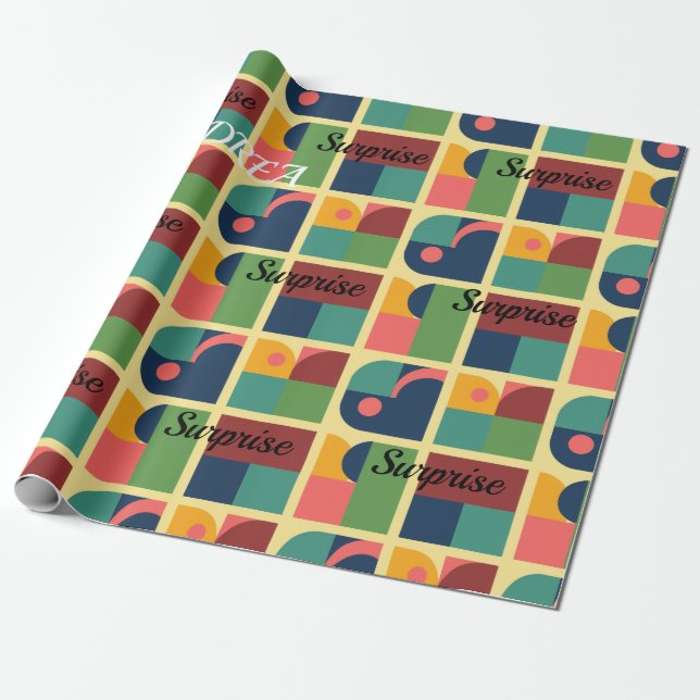 Wrapping Paper – Modern Abstract Geometric Pattern Presentpapper (Utrullad)