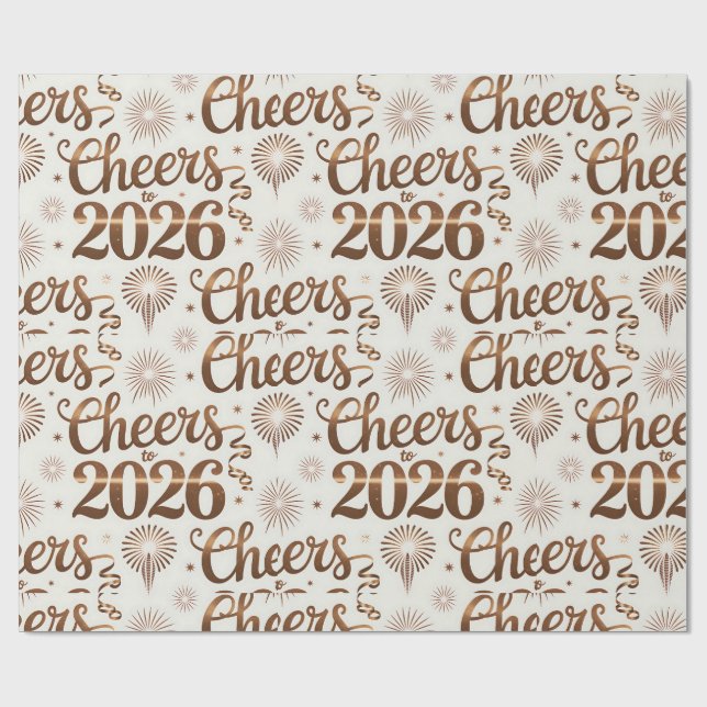 Wrapping Paper-New Year 2026  Presentpapper (Platt)