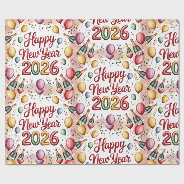 Wrapping Paper-New Year 2026 Wrapping Paper Presentpapper (Platt)