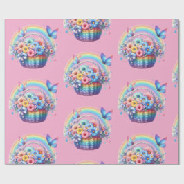 Wrapping Paper-Pastel Spring Floral Wrapping Paper Presentpapper