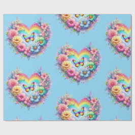 Wrapping Paper-Pastel Spring Floral Wrapping Paper Presentpapper