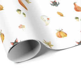 Wrapping Paper - Spooky Halloween Pumpkin Pattern Presentpapper