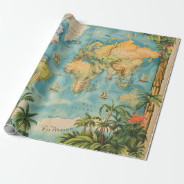 Wrapping Paper- Vintage Atlas Presentpapper