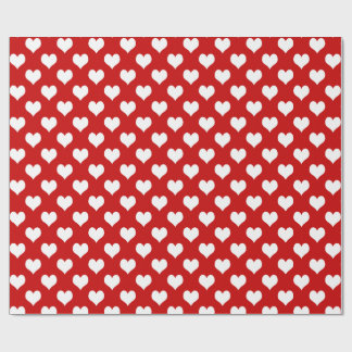 Wrapping Paper White Hearts on Pink – Cute Love  Presentpapper